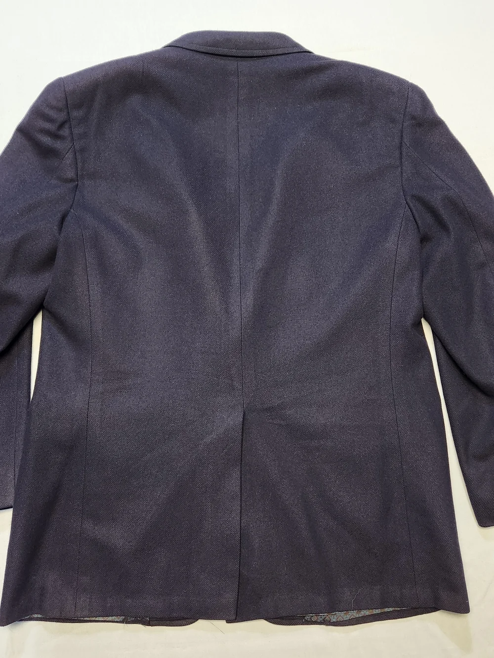 Majer Men's 100% Cashmere Blazer Sports Coat Sz Large Navy Metal Buttons VTG